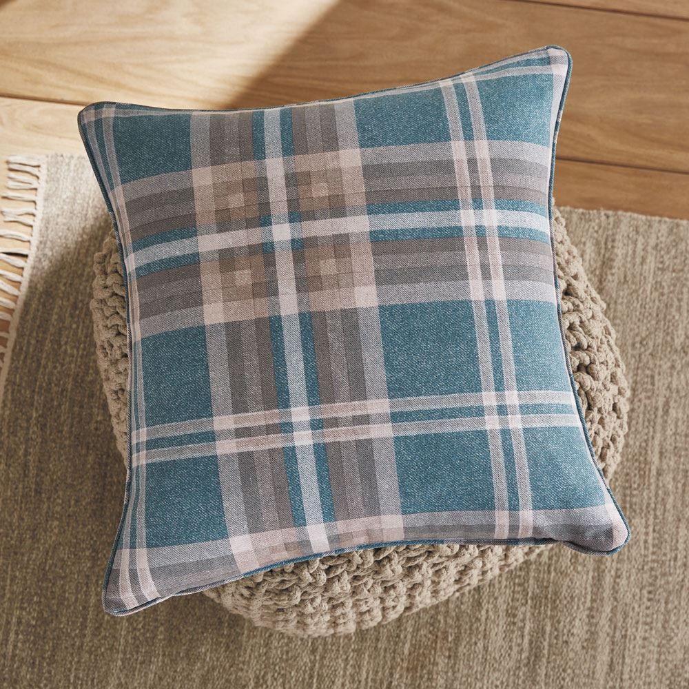 Catherine Lansfield Tweed Woven Check Filled Cushion