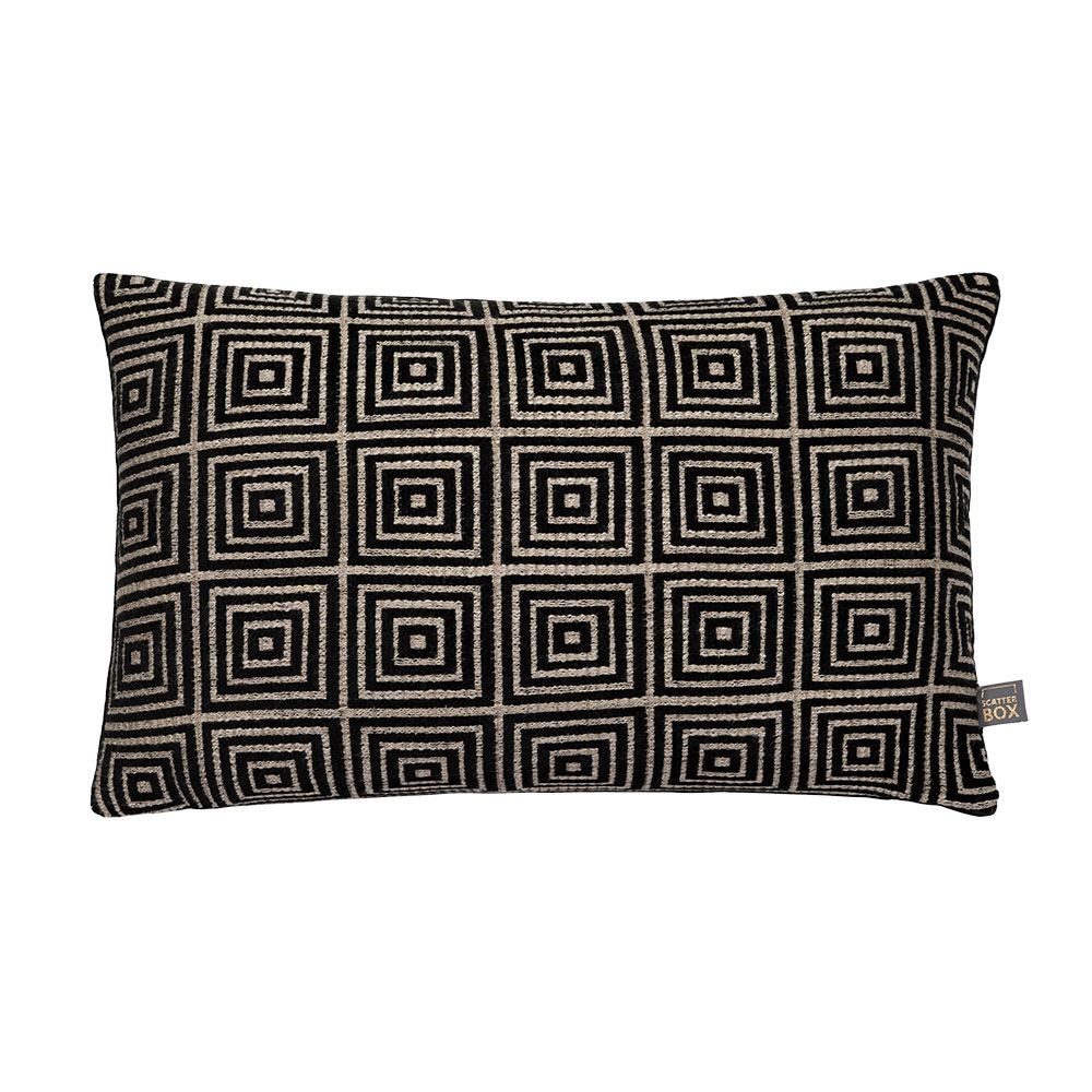 Scatter Box Mosaic Woven Geometric Feather Filled Cushion