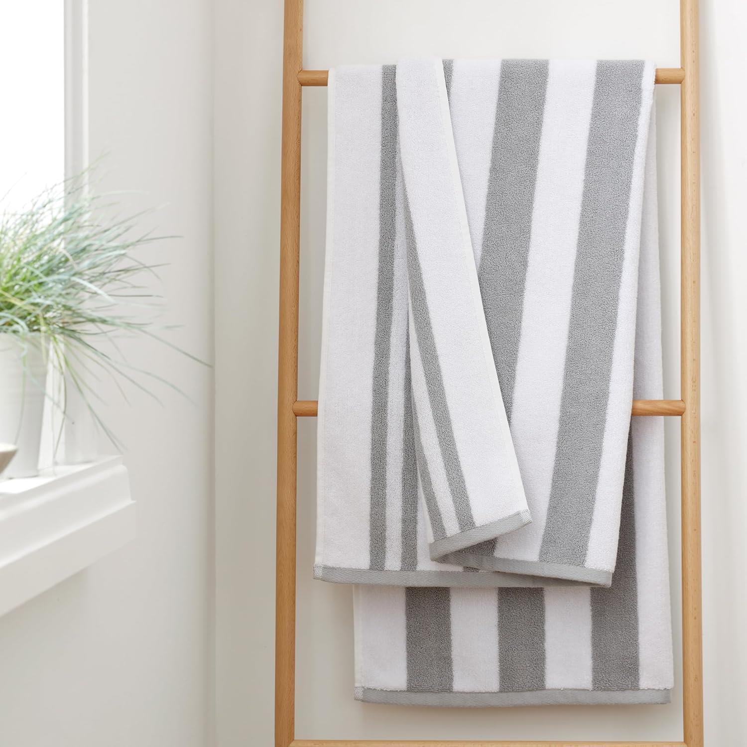 Bianca Reversible Stripe Jacquard 100% Cotton 600gsm Bath Sheet