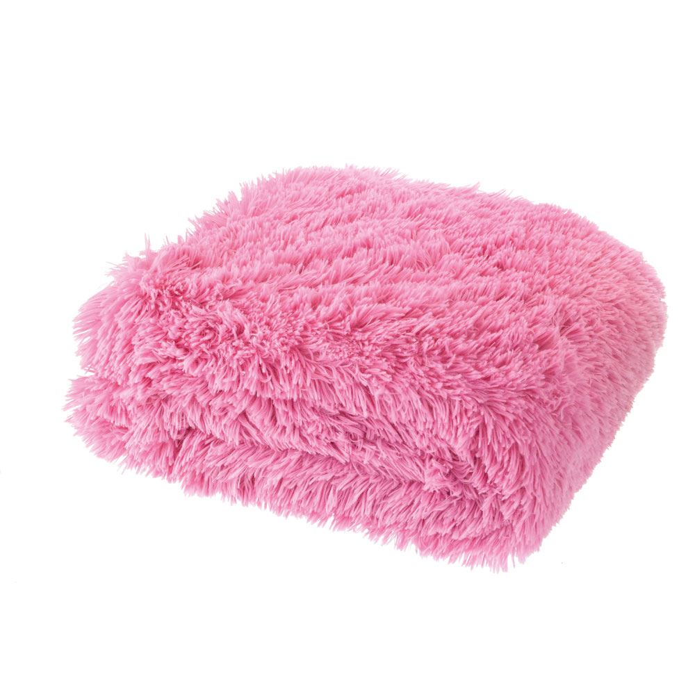 Catherine Lansfield Cuddly Deep Pile Shaggy Faux Fur Fleece Throw, 150 x 200 Cm