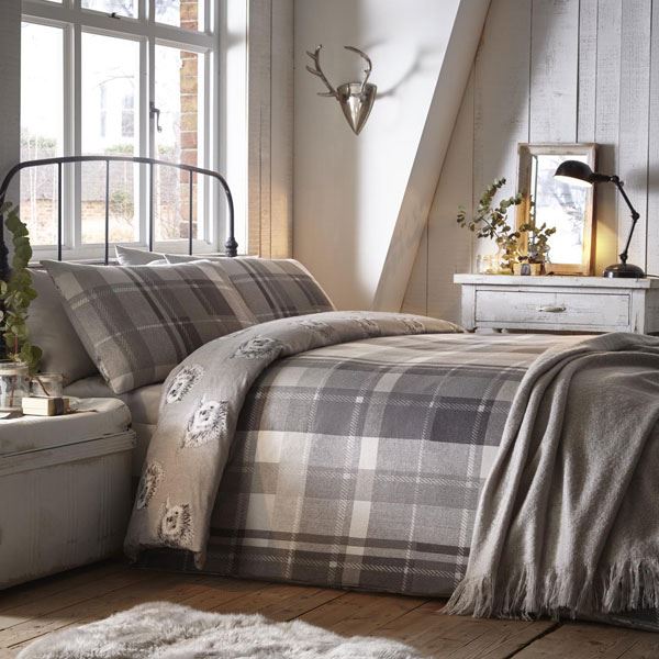 Dreams & Drapes Colville Check Printed Reversible Duvet Cover Set
