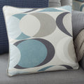 Fusion Sander Geometric Print 100% Cotton Piped Edge Filled Cushion
