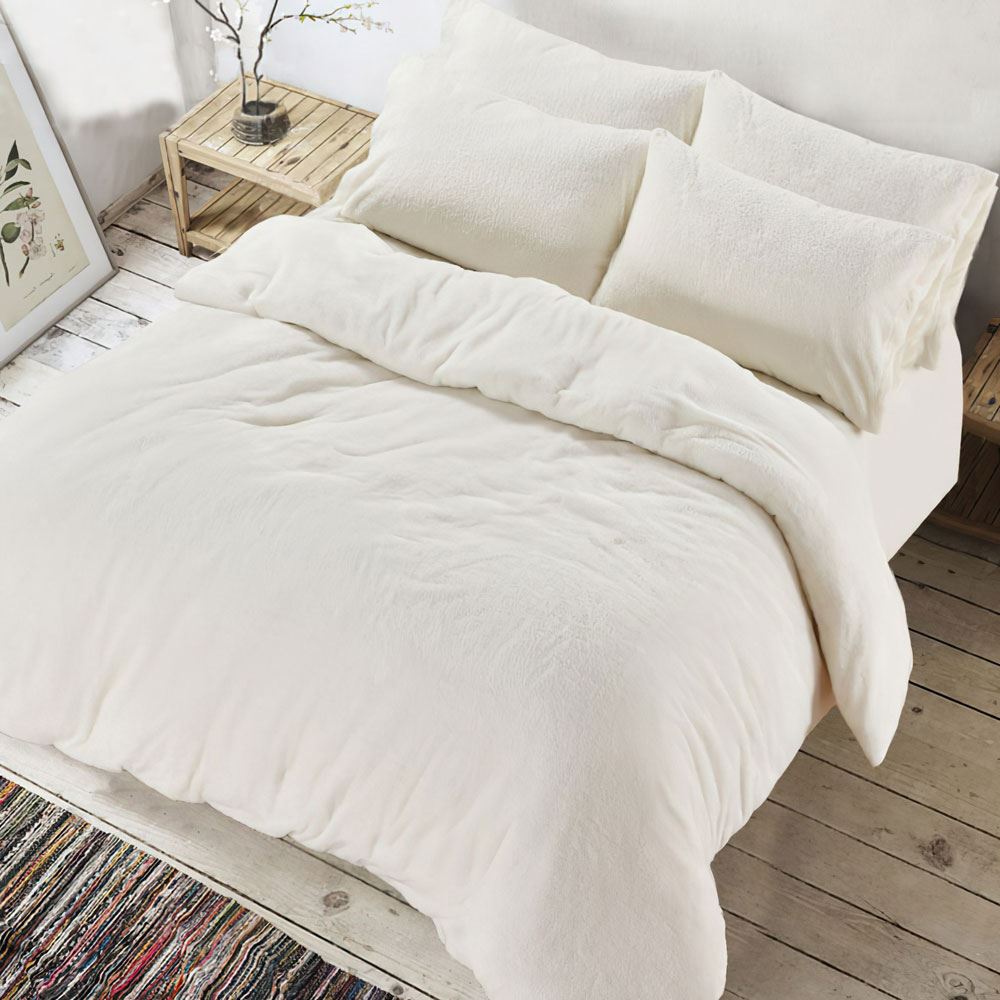 Night Zone Super Soft Teddy Fleece Warm & Cosy Duvet Cover Set