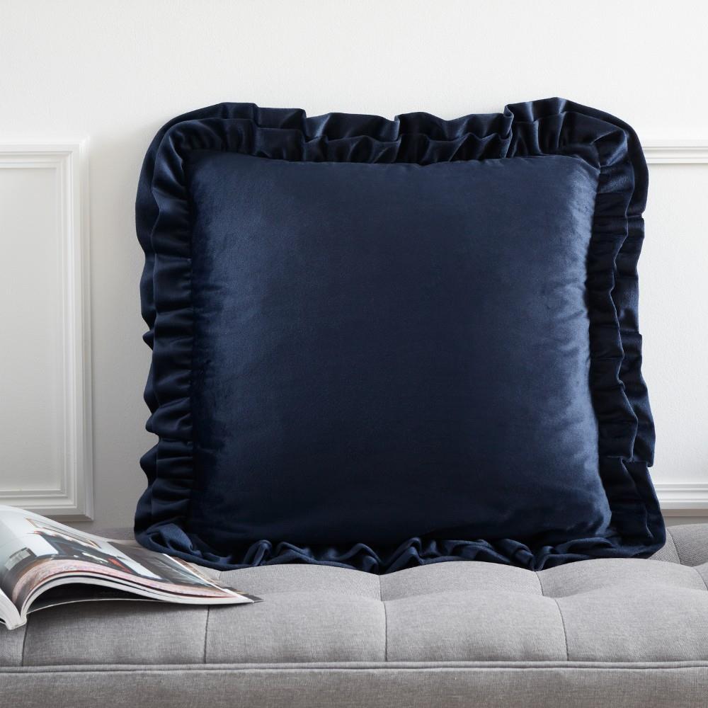 Catherine Lansfield So Soft Velvet Touch Double Frill Filled Cushion