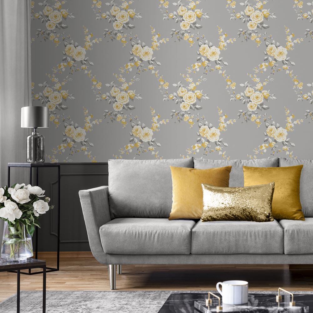 Catherine Lansfield Home Canterbury Floral Wallpaper