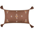 Yard Meare Embroidered Geometric 100% Cotton Tasselled Cushion Cover