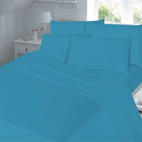 Night Zone Plain Dyed 100% Brushed Cotton Flannelette Flat Sheet