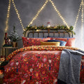 Furn Nutcracker Seasonal Reversible Duvet Cover Set, Red, Single