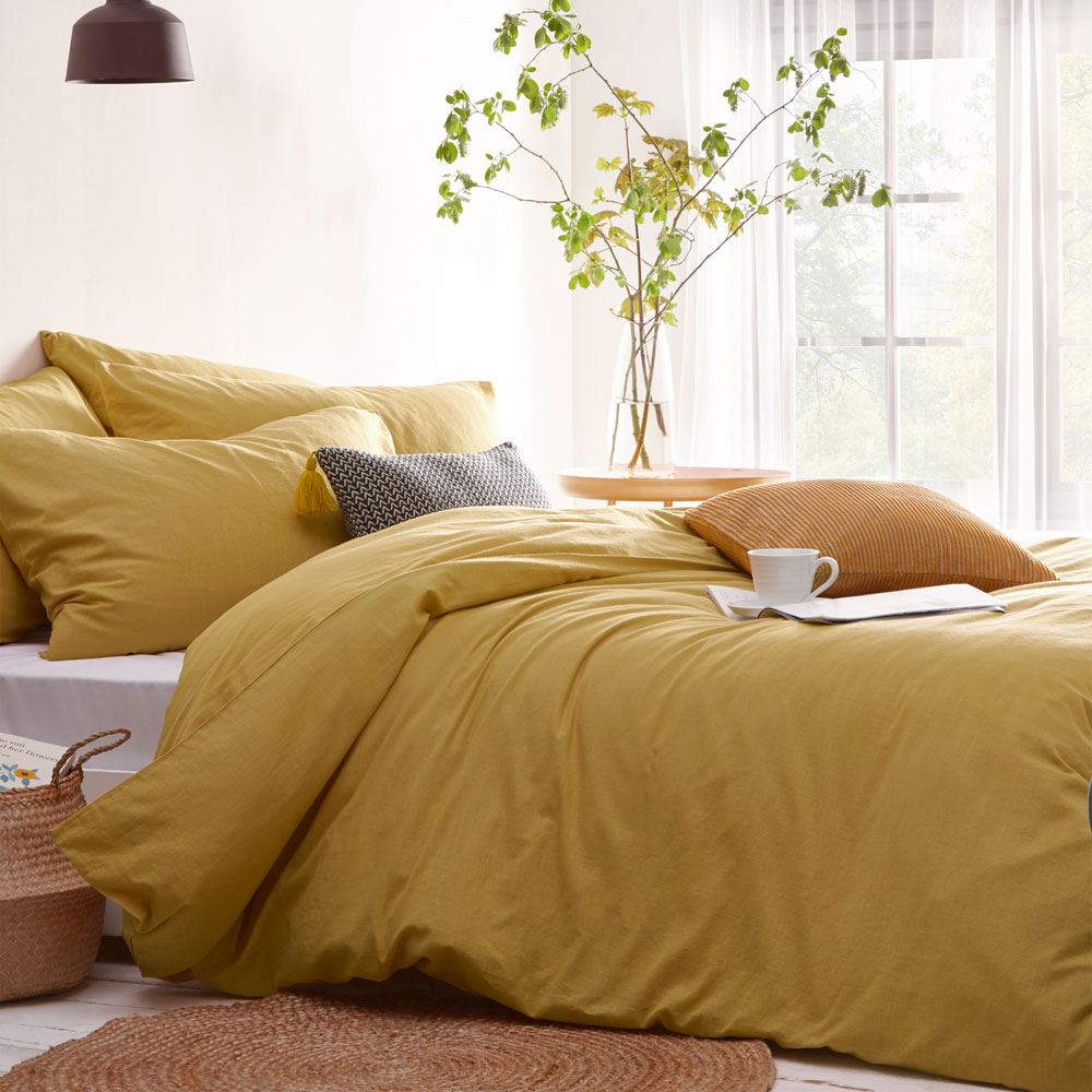 The Linen Yard Stonehouse 100% Cotton Duvet Cover Set