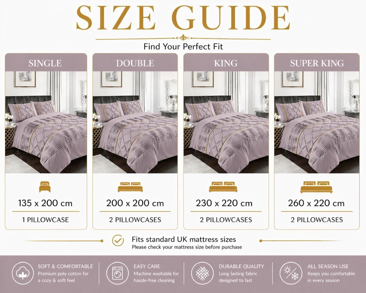 Night Zone Elegant Eleanor Duvet Cover Set