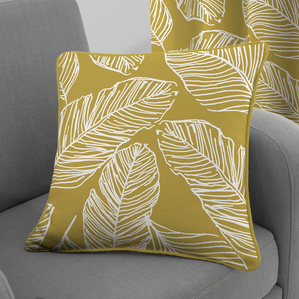 Fusion Matteo Botanical Palm Leaf Print 100% Cotton Cushion Cover