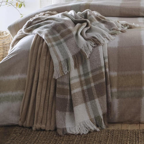 Appletree Hygge Verbier Check 100% Brushed Cotton Bedspread