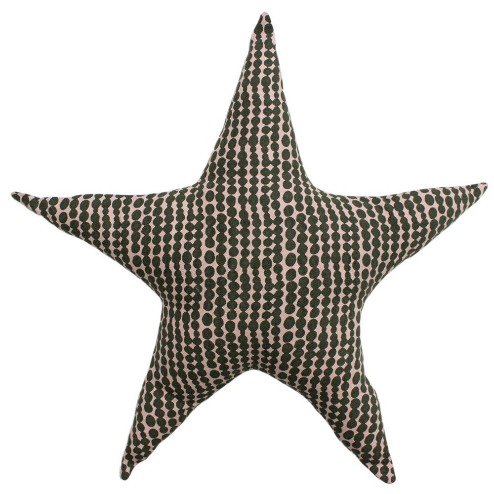Little Furn Printed Star 100% Cotton Shaped Filled Cushion