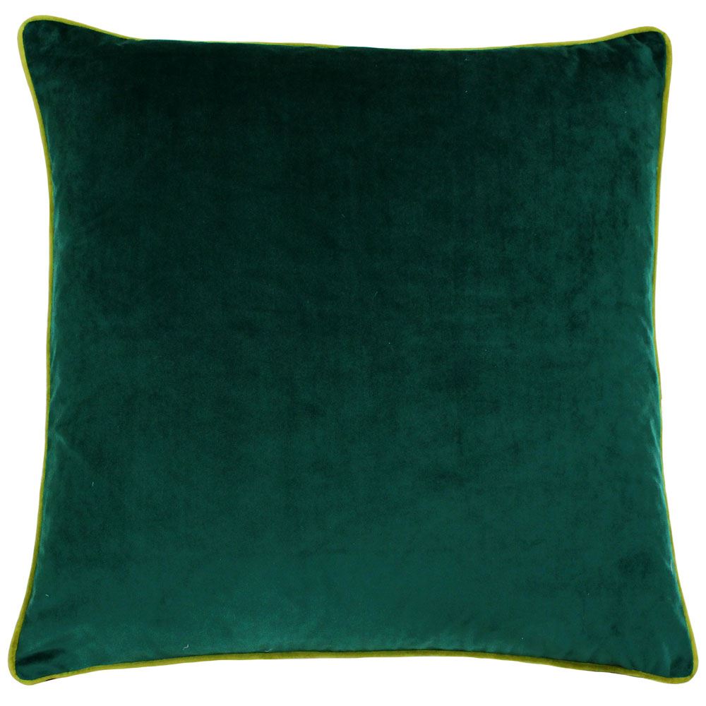 Riva Paoletti Meridian Faux Velvet Piped Cushion Cover