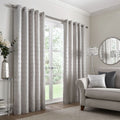 Appletree Boutique Cassina Woven Jacquard Eyelet Lined Curtains