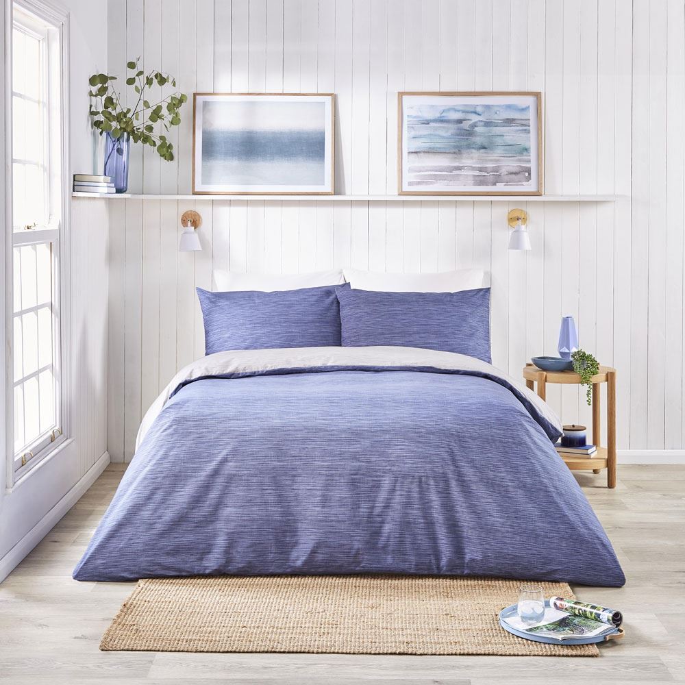 Fusion Bethan Stripes Print Easy Care Reversible Duvet Cover Set