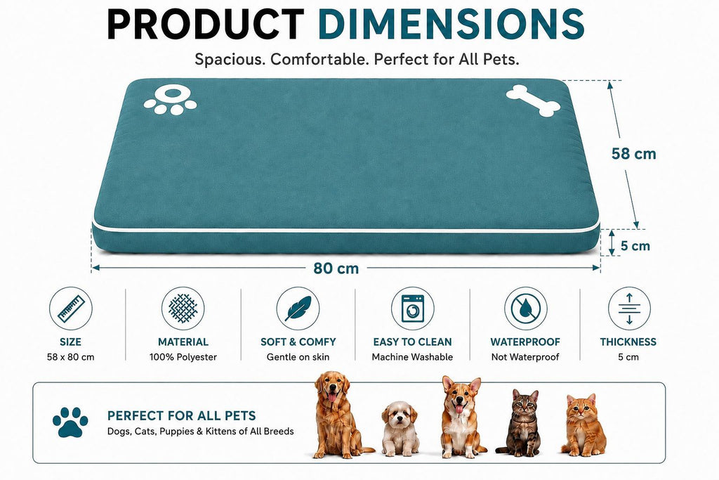 Night Zone Super Soft Bone & Paw Pet Bed Mat