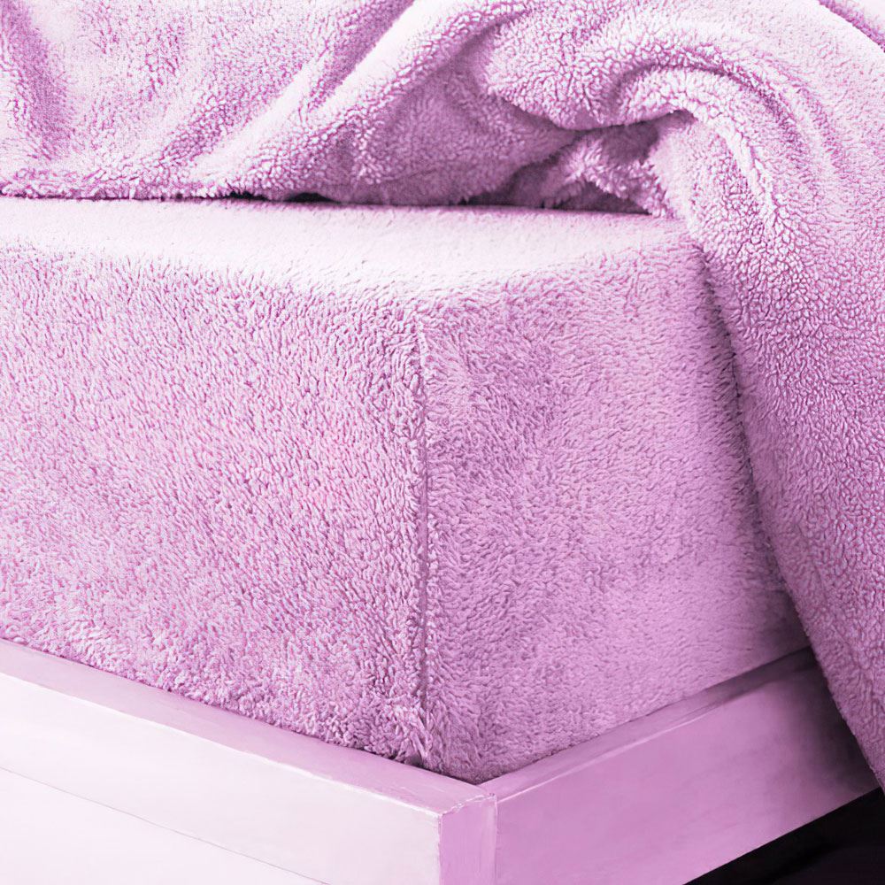 Night Zone Super Soft Teddy Fleece Warm & Cosy 12 Inch Deep Fitted Sheet