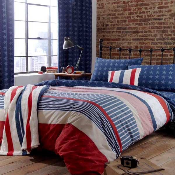 Catherine Lansfield Stars And Stripes Fitted Sheet