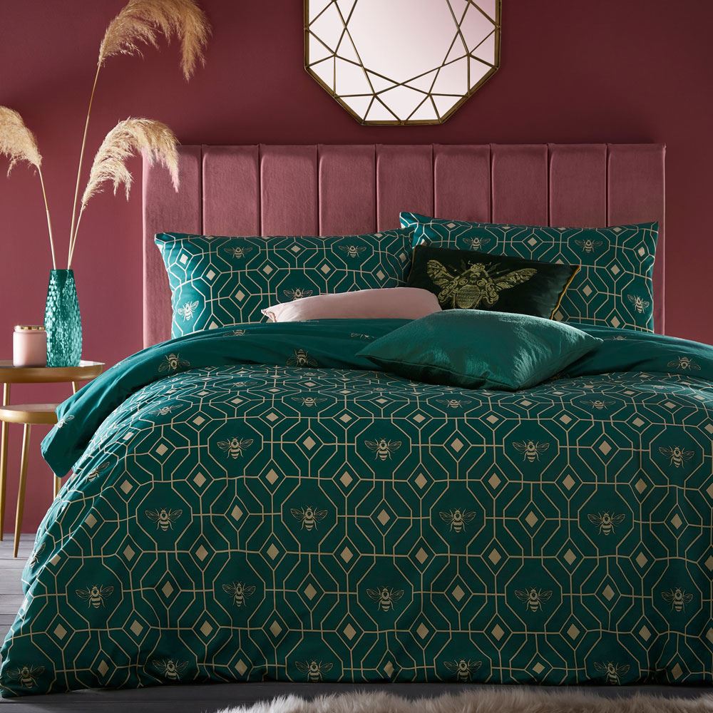 Furn Bee Deco Print Reversible Duvet Cover Set