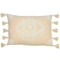 Furn Ashram Eye Motif Tufted Abstract Tasselled Cushion Cover