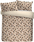 Fusion Snug Cosy Leopard Animal Print Sherpa Fleece Reverse Duvet Cover Set