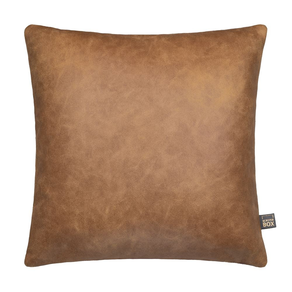 Scatter Box Hollis Vegan Leather Textured Feather Filled Piped Edge Cushion