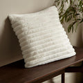 Catherine Lansfield Cosy Ribbed Faux Fur Soft Touch Filled Cushion
