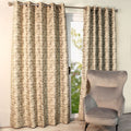 Scatter Box Sigma Chenille Jacquard Lined Eyelet Curtains