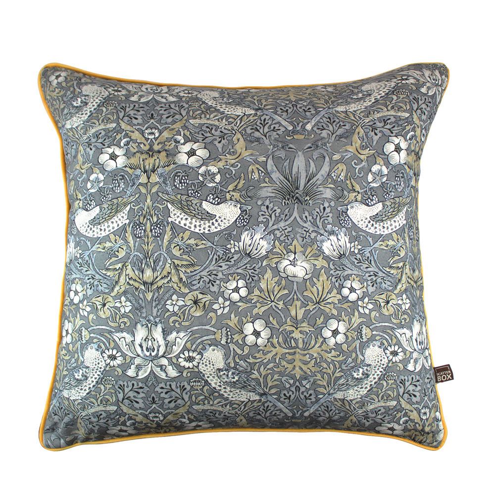 Scatter Box Vivaldi Velour Feather Filled Piped Cushion