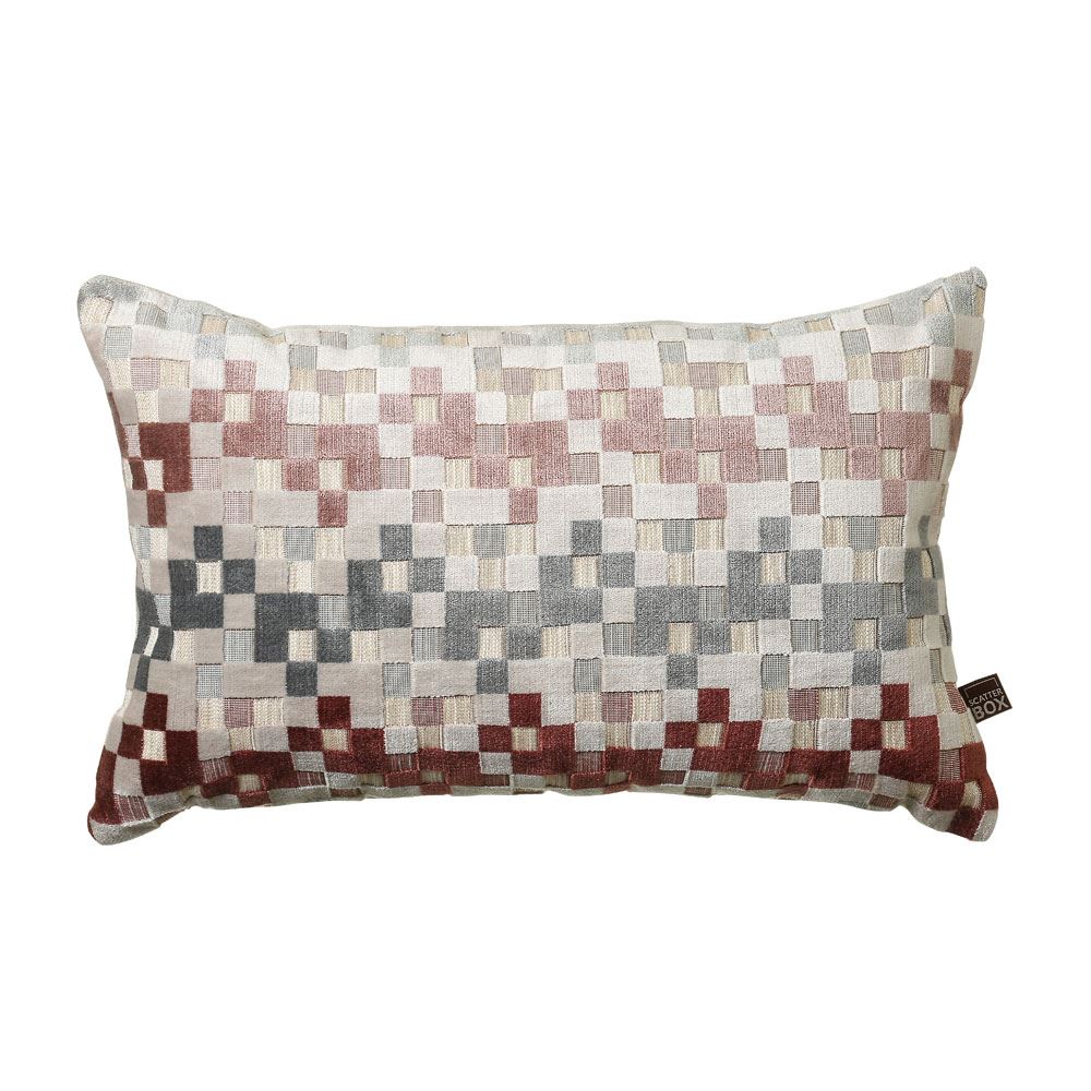 Scatter Box Puzzle Cut Velvet Feather Filled Cushion