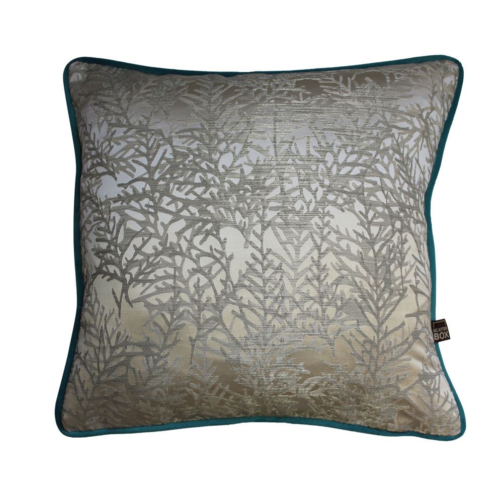Scatter Box Marine Feather Filled Cushion, Silver, 43 x 43 Cm