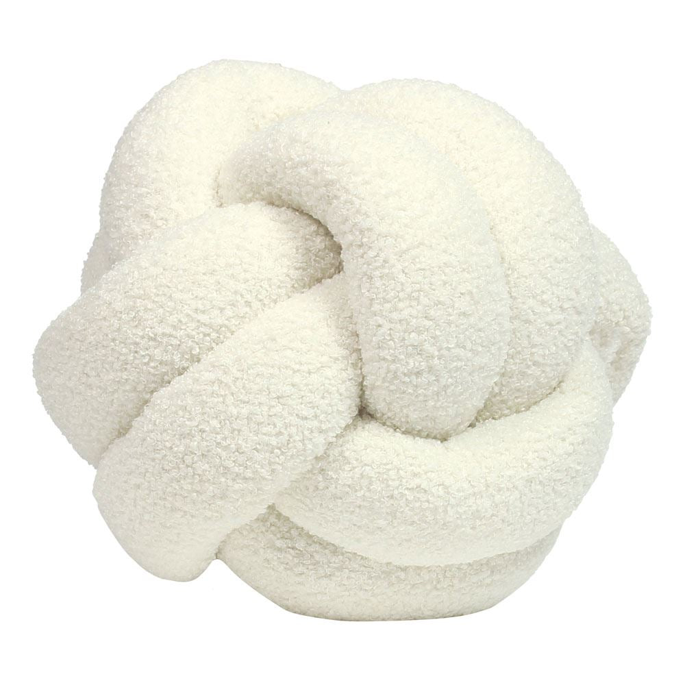 Furn Boucle Knot Fleece 3D Filled Cushion
