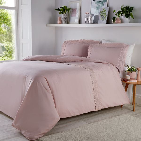 Serene Renaissance Lace Trim Duvet Cover Set