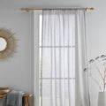 Drift Home Kayla Textured Slub Slot Top Voile Curtain Panel