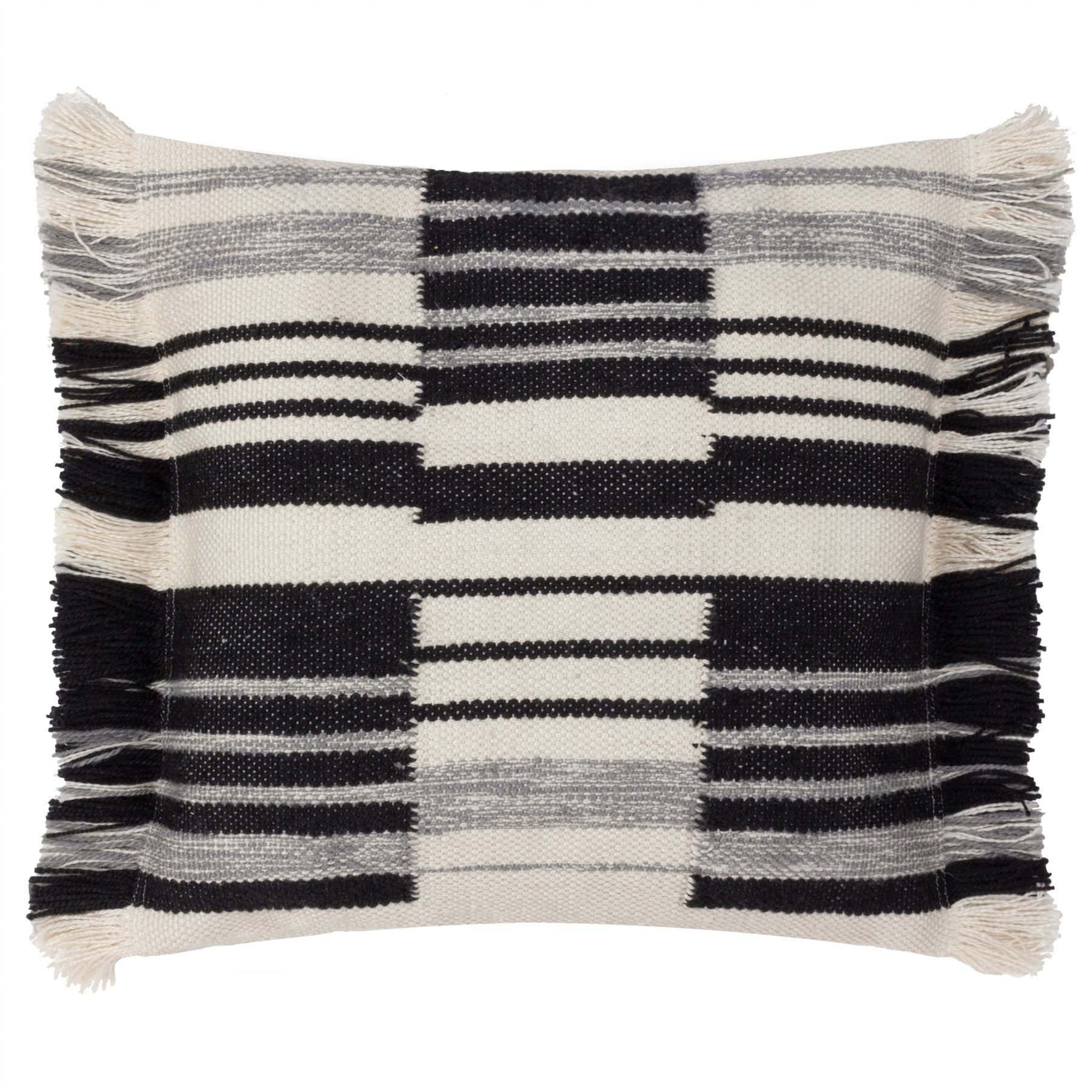 Yard Torode Boho Chic Textured Fringed Cushion Cover
