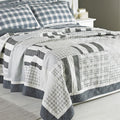 Paoletti Nantucket 100% Cotton Quilted Bedspread, 200 x 230 Cm