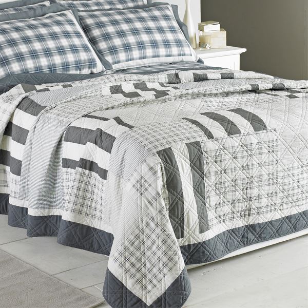 Paoletti Nantucket 100% Cotton Quilted Bedspread, 200 x 230 Cm