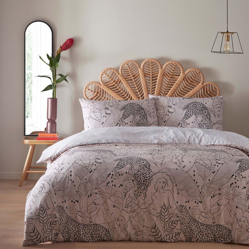 Furn Aurora Tropical Jungle Print Reversible Duvet Cover Set