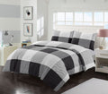 Night Zone Larry Large Check Easy Care Duvet Cover Set