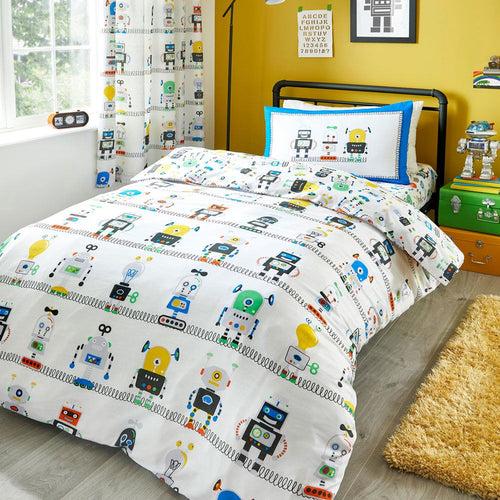 Bedlam Kids Robots Print Fitted Sheet