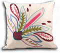 Riva Home Indian Summer Floral Embroidered Faux Silk Cushion Cover, Teal, 45 x 45 Cm
