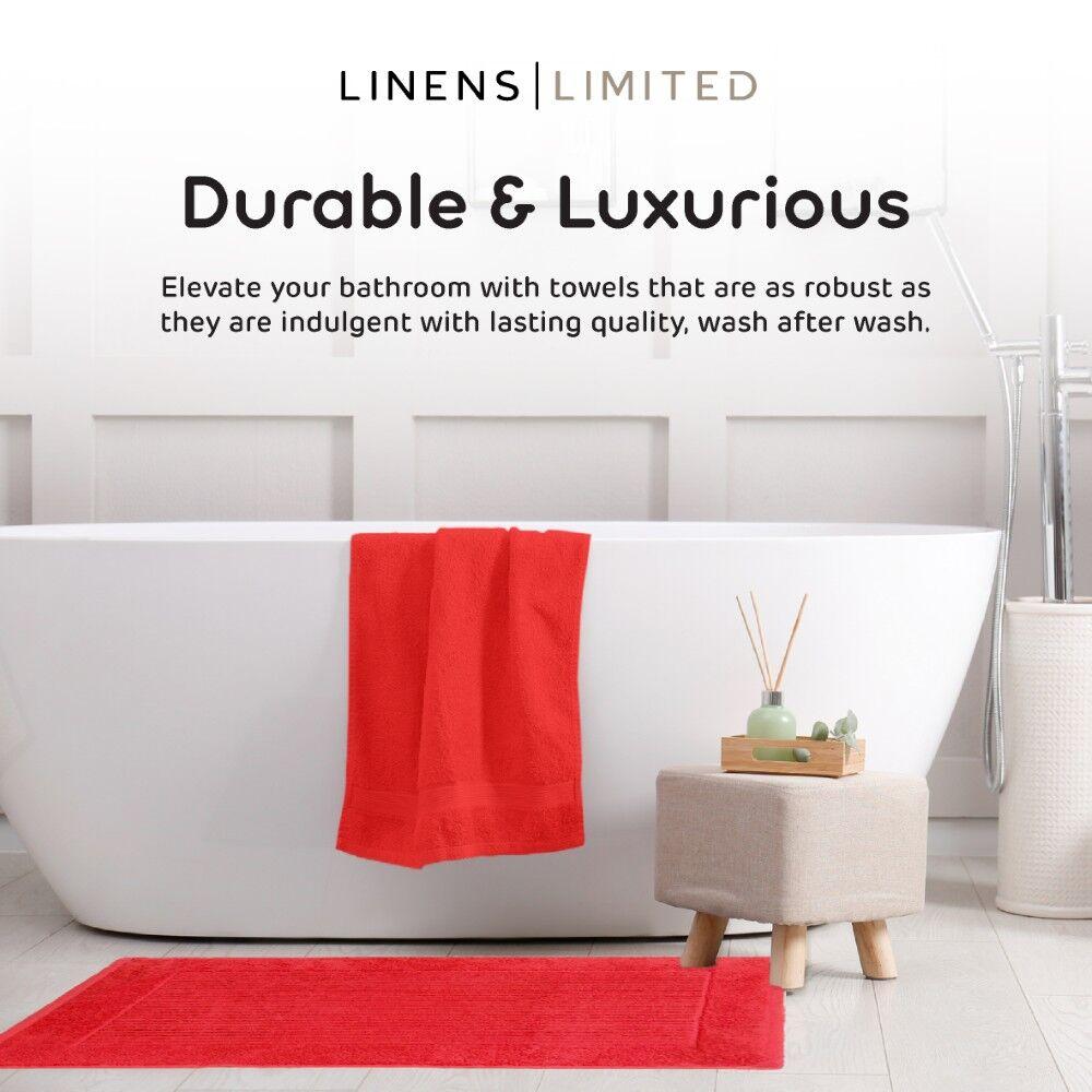 Linens Limited 100% Turkish Cotton Bath Towel, Red