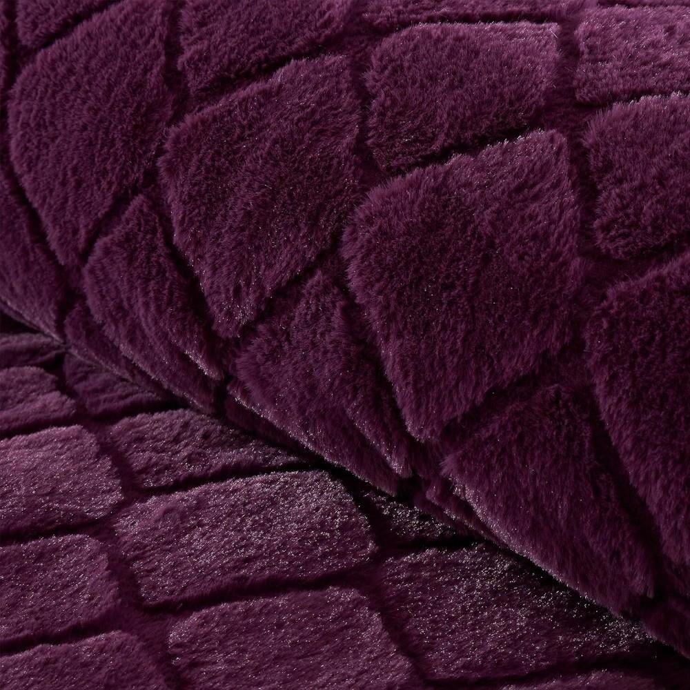 Catherine Lansfield Cosy Diamond Faux Fur Duvet Cover Set