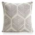 Alan Symonds Sherwood Abstract Leaf Woven Chenille Cushion Cover, Silver, 45 x 45 Cm
