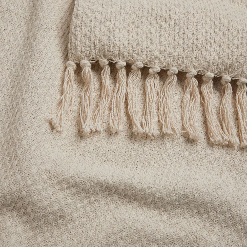 Drift Home Hayden Textured Weave Eco-Friendly 100% Recycled Cotton Throw