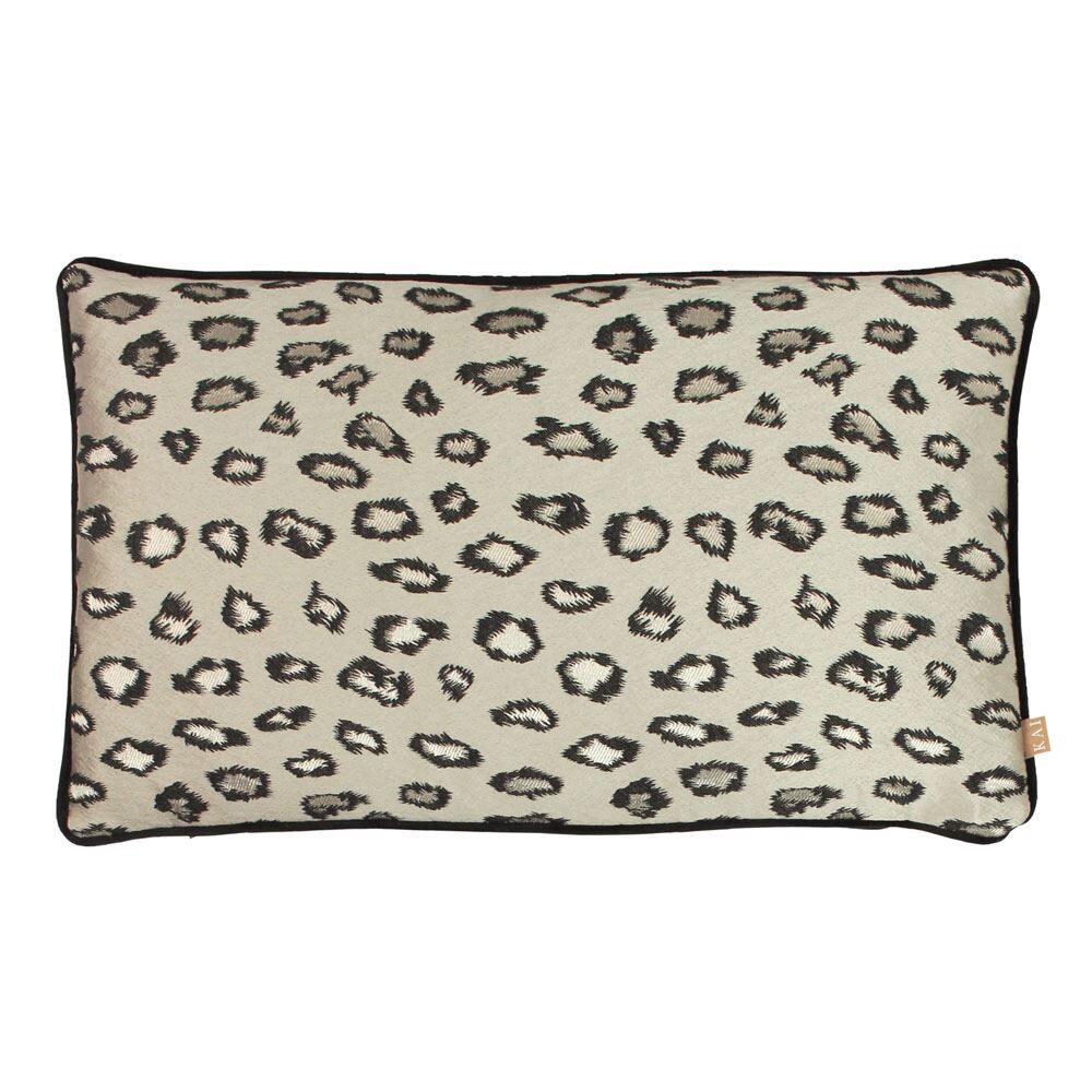 Kai Faline Leopard Print Velvet Piped Edge Cushion Cover
