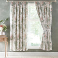 Appletree Heritage Campion Floral 100% Cotton Pencil Pleat Lined Curtains