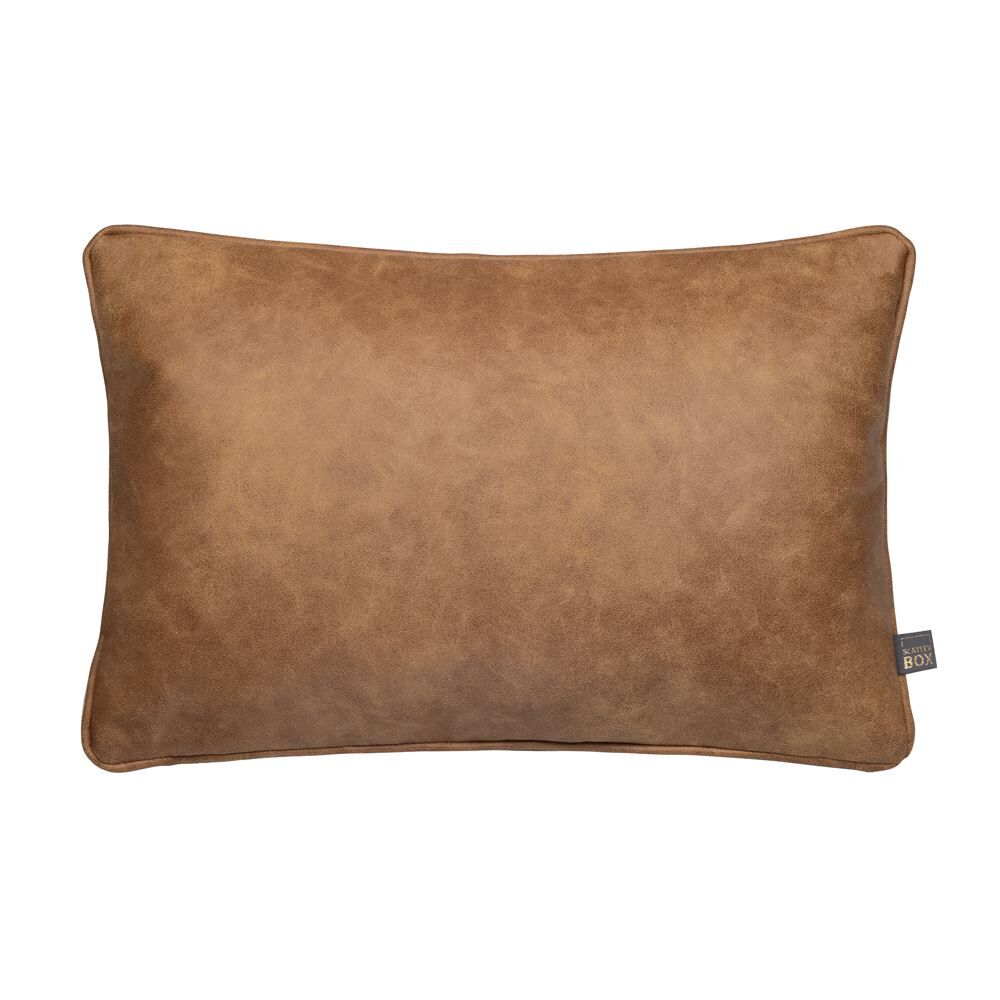 Scatter Box Hollis Vegan Leather Textured Feather Filled Piped Edge Cushion