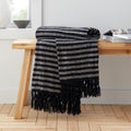 Catherine Lansfield Stripe Chenille Fringed Throw